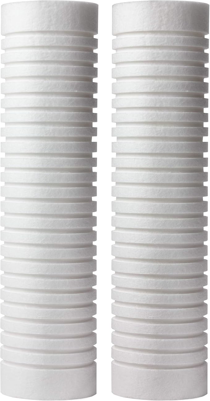 AO Smith 2.5"x10" 5 Micron Sediment Water Filter Replacement Cartridge - 2 Pack - For Whole House Filtration Systems - AO-WH-PREV-R2