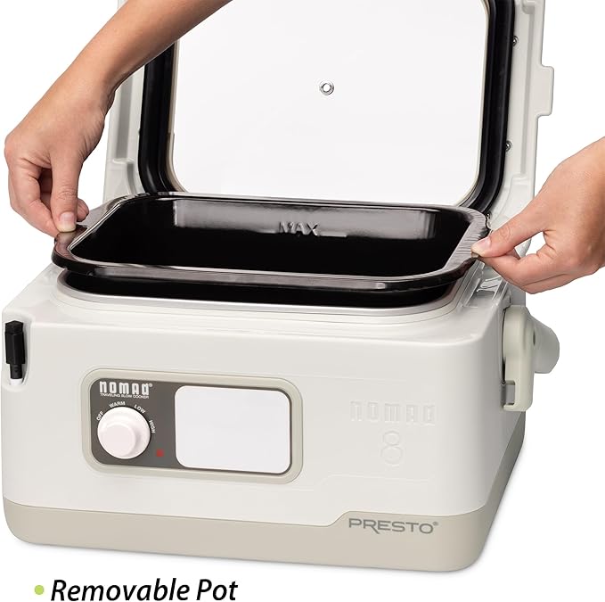 Presto 06030 8-quart Nomad Traveling Slow Cooker, Locking Lid, Dry Erase Board