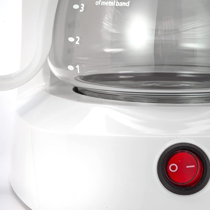 Dominion 4-Cup Coffeemaker Compact Coffee Pot Brewer Machine, Quiet Operation with On / Off LED Indicator Light, Convenient Cord Storage and Auto Pause Feature, Easy Anti-drip Coffeemaker with Coffee
