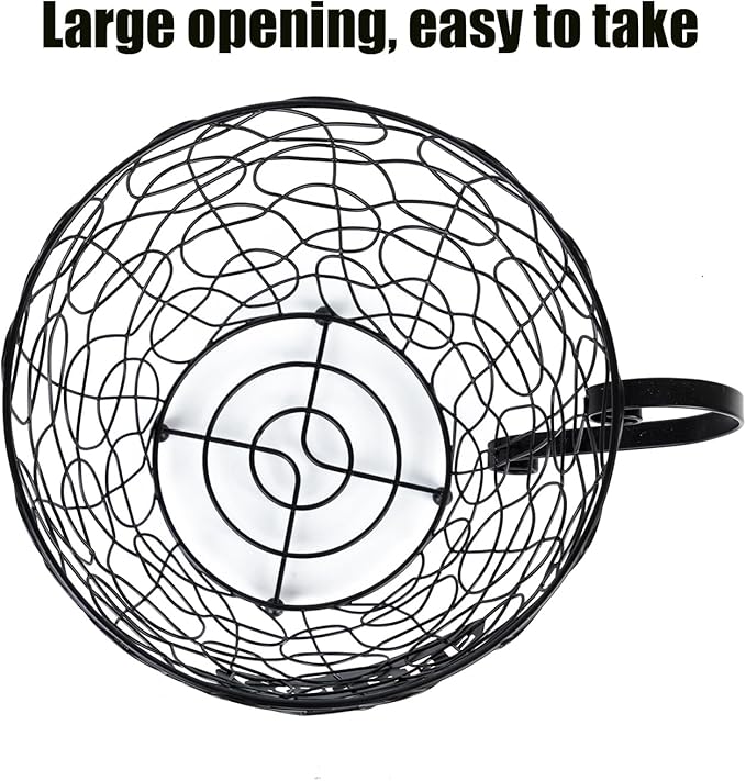 Coffee Pod Holder, Super Large Capacity Capsule Basket for KCup, XL Metal K Cup Storage,Coffee Bar Organizer for Kitchen Dinning Room Office Home Cafe Hotel (Black)