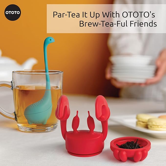 NEW!!! Crab Tea Infuser by OTOTO - Cute Tea Infuser, Tea Accessories For Tea Lovers, Kitchen Accessories, Funny Gifts, Tea Infusers Loose Tea, Leaf Tea Steeper, Tea Diffuser 1 Size