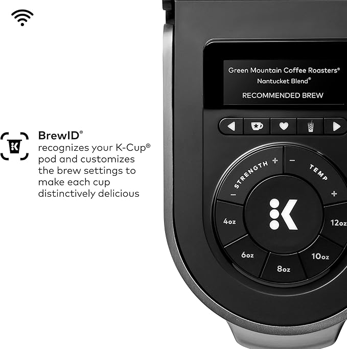 Keurig K-Supreme Plus SMART Coffee Maker, Single Serve K-Cup Pod Coffee Brewer, BREWID and MultiStream Technology, 78 Oz, Black