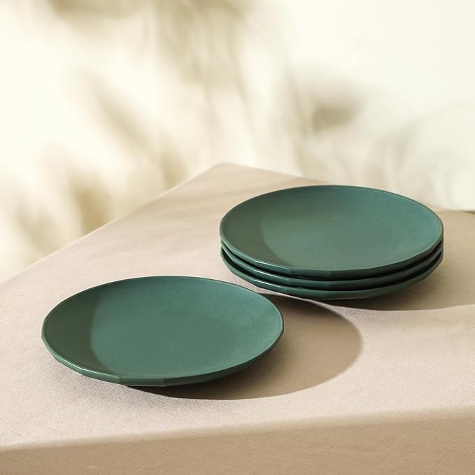 Stone Lain Rio 4-Piece Salad Plate Set Stoneware, Green