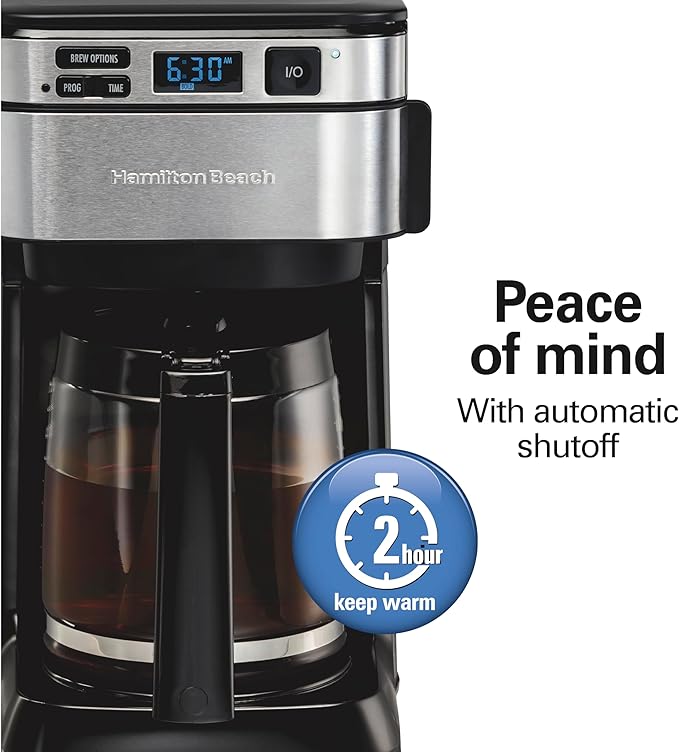 Hamilton Beach 12 Cup Programmable Coffee Maker, FrontFill Drip Coffee Maker