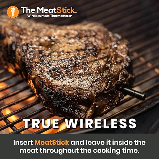 MeatStick WiFi Bridge Set | 2-Probe Package | Smart Wireless Meat Thermometer | Unlimited Range Digital Food Probe with Bluetooth | for Smoking, Grilling, BBQ, Air Fryer, Deep Frying, Oven, Rotisserie