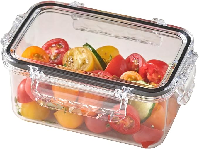 Airtight Food Storage Container With Lid (30.4oz) Leak-Proof Lunch Box | BPA-Free | Meal Prep | Microwave, Freezer and Dishwasher Safe | Kitchen Fridge Organizer Boxes | Fresher Food