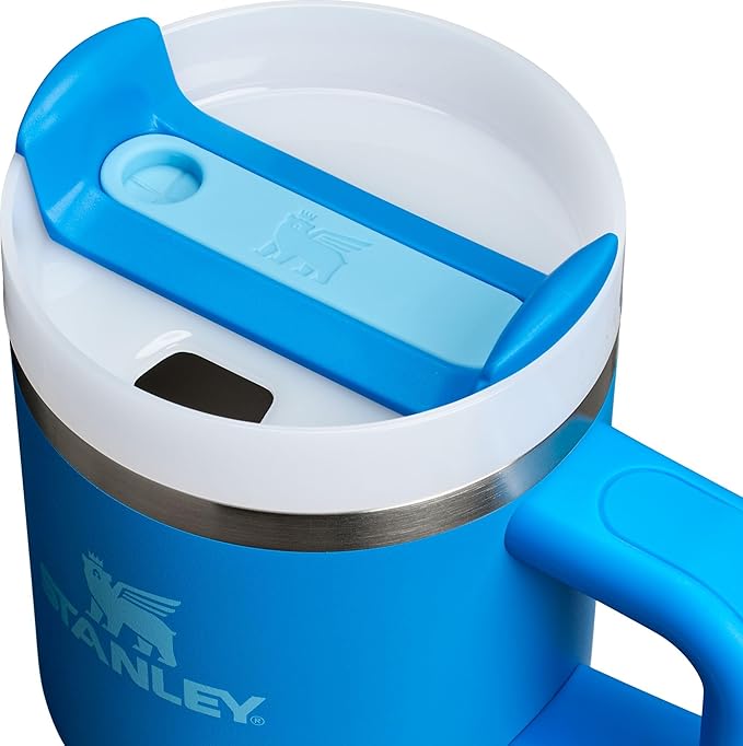 STANLEY Quencher H2.0 Tumbler with Handle and Straw 20 oz | Flowstate 3-Position Lid | Cup Holder Compatible for Travel | Insulated Stainless Steel Cup | BPA-Free | Azure