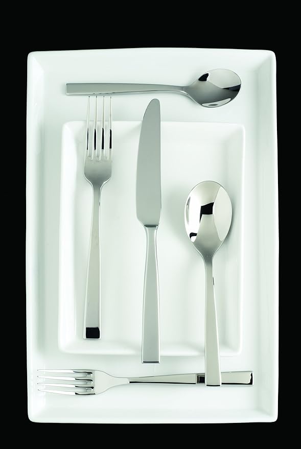 Fortessa Spada 18/10 Stainless Steel Flatware 20 Piece Place Setting, Service for 4