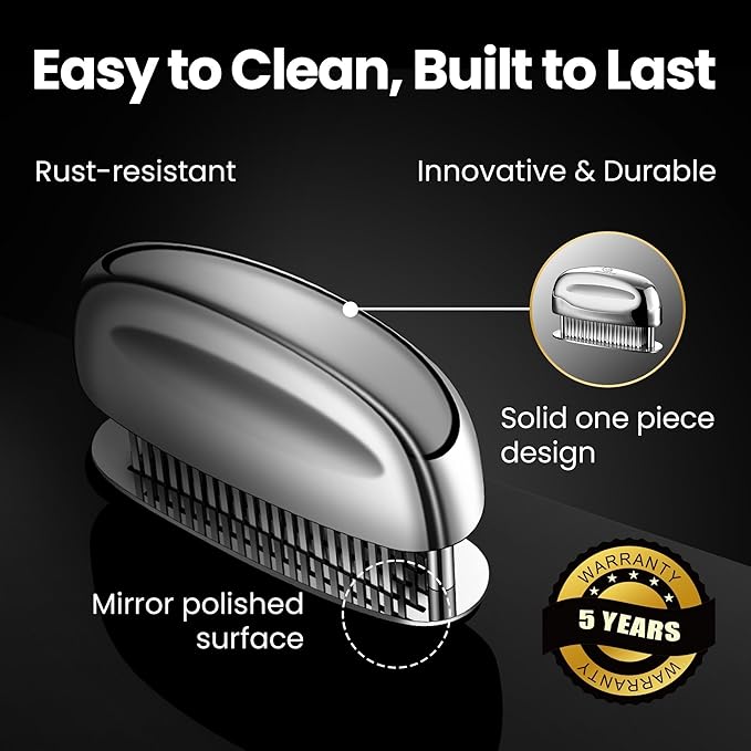Meat Tenderizer Tool Ultra Sharp Needle Blades 100% Stainless Steel - Heavy Duty Kitchen Gadgets - Hand Held Meat Tenderizer Needle Tool - Cooking Gadgets for Tenderizing Chicken, Steak, Veal, BBQ