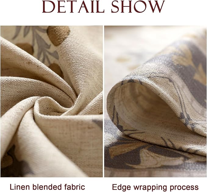patdrea Designer Beige Long Tablecloth for Rectangle Table,Elegant Linen Floral Pattern French Table Cloth,Decor Cover Cloth for Kitchen Dining Christmas,Thanksgiving,Party,63"x102"-Istana a