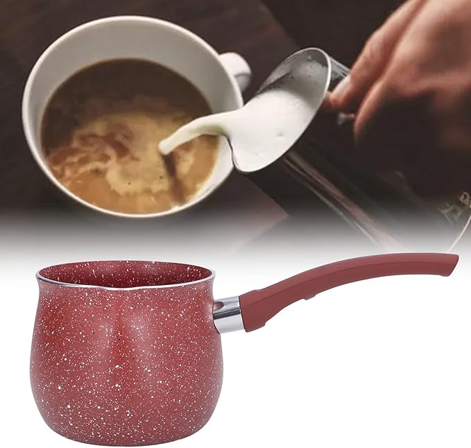 Mini Saucepan, Nonstick Butter Warmer Multi Milk Pot Stockpot Practical Small Melting Pot with Handle Pour Spouts