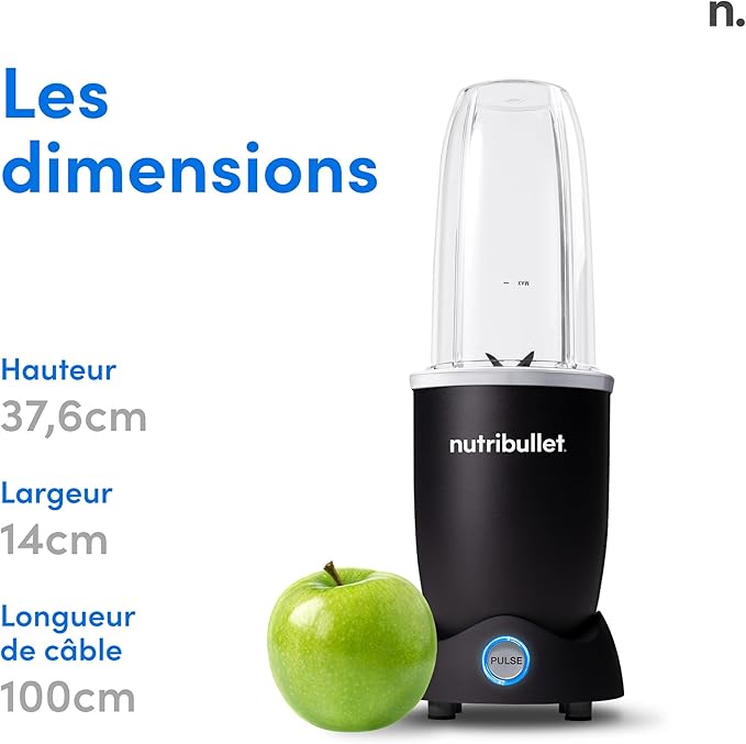 nutribullet Pro+ 1200 Watt Personal Blender with Pulse Function SKU – Black