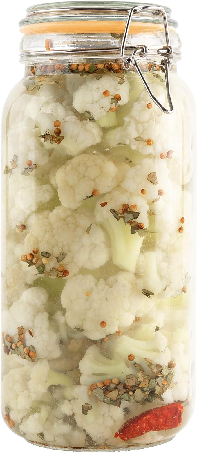 Galashield Classic Glass Jars with Airtight Lids - 67 oz Food Storage Jars - Leak Proof, Shock Resistant, Dishwasher Safe