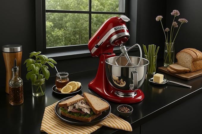 Kitchen Aid Tilt-Head Stand Mixer 4.5 Quart KSM85PBER, Empire Red