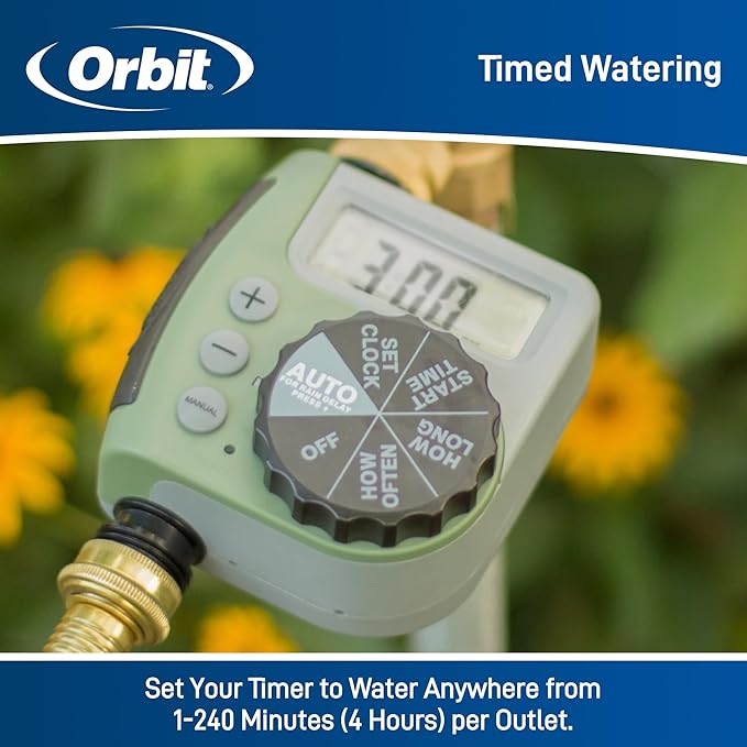 Orbit 62056 One Outlet Single-Dial Hose Faucet Timer (Pack of 3)