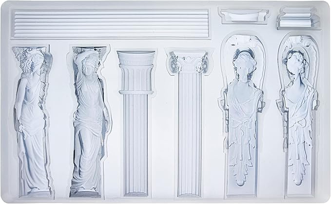 Art Mold for Polyclay Air Dry Clay Plaster, Decorative Column and Sculpture Statue