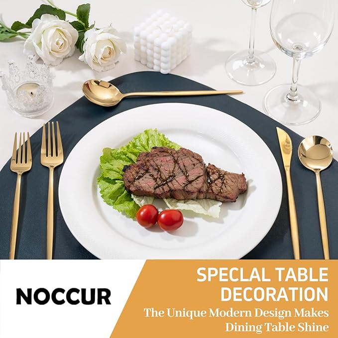 NOCCUR 20-Piece Gold Silverware Set for 4 - Stainless Steel Gold Flatware Set Include Knives, Spoons and Forks - Mirror Polished for Home/Party/Thanksgiving