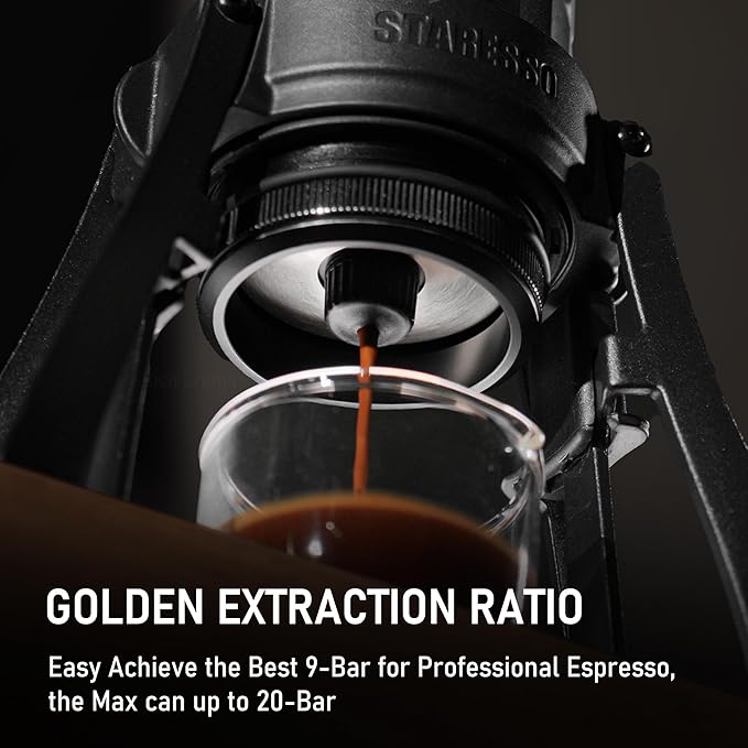 STARESSO PLUS SP300 Espresso Machine, Manual Portable Coffee Maker Compatible Ground Coffee with Pressurized Filter, Espresso Maker for Home Travel Camping Office, Non-Electric