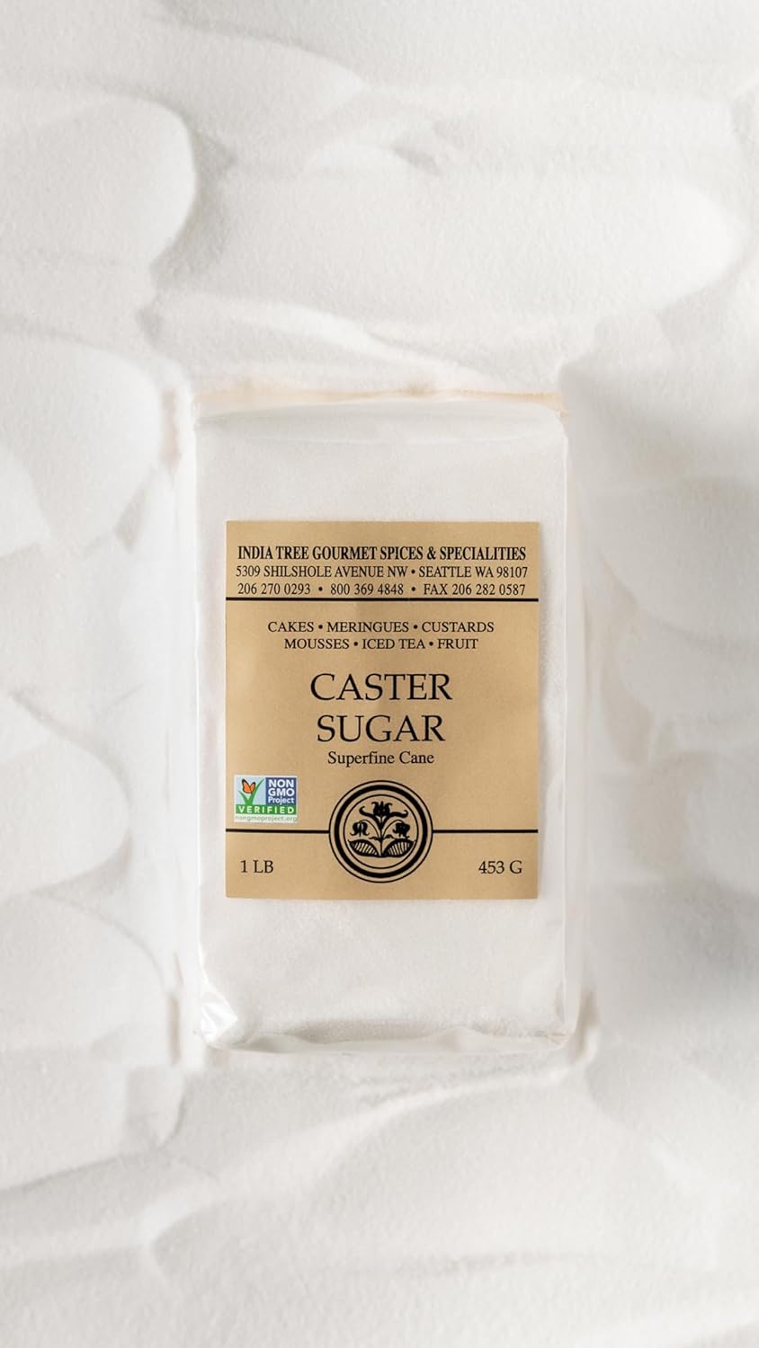 India Tree Caster Sugar, 1 lb 1 Pound (Pack of 4)