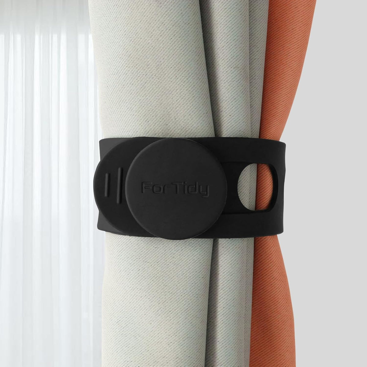 Silicone Latch Strap for Slow Cooker Lid, Pot, Bento Box, 21.65 In Reusable Elastic Self-Lock Silicone Tie for Bundling or Organizing Curtain, Cords, Yoga Mat, Camping Mat, 2pcs (Black&Black)
