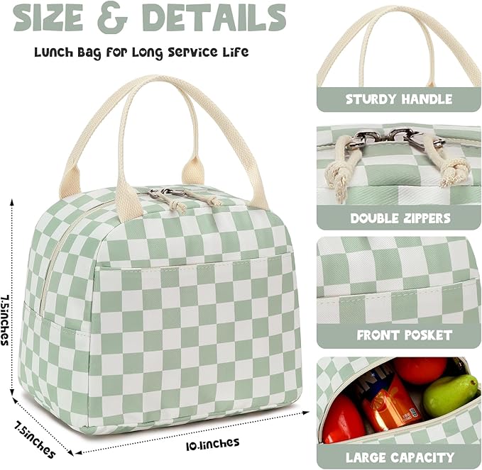 Bluboon Lunch Box for Women Cute Lunch Bag Reusable Insulated Lunch Bags Large Capacity Lunchbox Cooler for Work Picnic or Travel