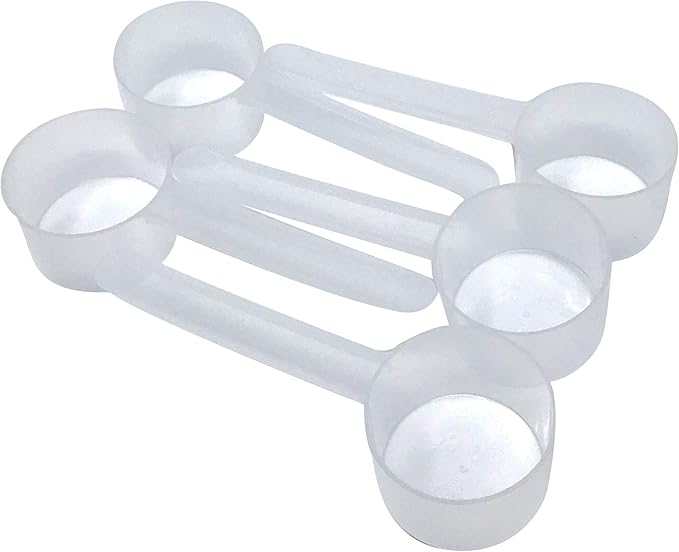 2 Tablespoon (1/8 Cup | 1 Oz. | 6 Teaspoon | 29.6 mL) Long Handle Scoop for Measuring Coffee, Pet Food, Grains, Protein, Spices and Other Dry Goods (Pack of 5)