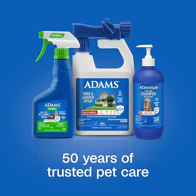 ADAMS Plus Flea & Tick Shampoo with Precor IGR for Cats, Kittens, Dogs & Puppies Over 12 Weeks Of Age, Sensitive Skin Flea Treatment, Kills Adult Fleas, Flea Eggs, Ticks, and Lice, 1 Gallon
