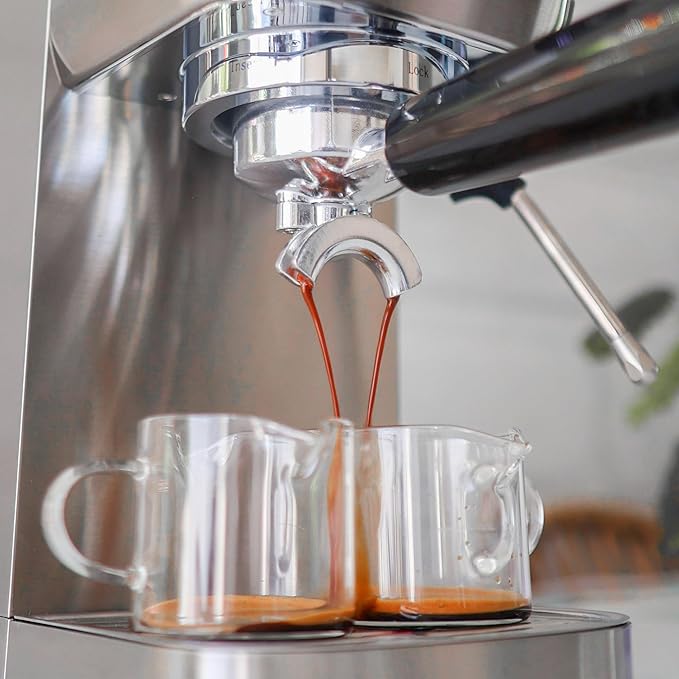 wirsh Espresso Machine, 20 Bar Semi-Automatic Espresso Maker with Pressure Gauge, Steam Wand, Stainless Steel Expresso Coffee Machine for Espresso/Latte/Cappuccino, Touch Screen,Home Barista Plus