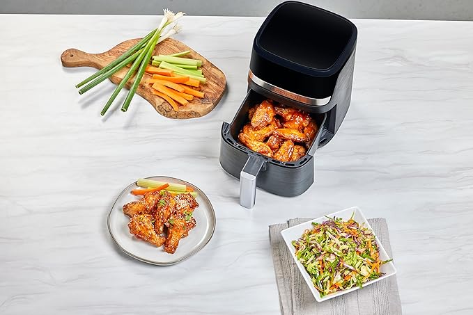 BLACK+DECKER Purifry 2QT Air Fryer, Crispy Deep Fried Taste without the Fat, Plus Bake, Dehydrate, and Keep Food Warm, Digital Touchscreen and Auto Shut-Off