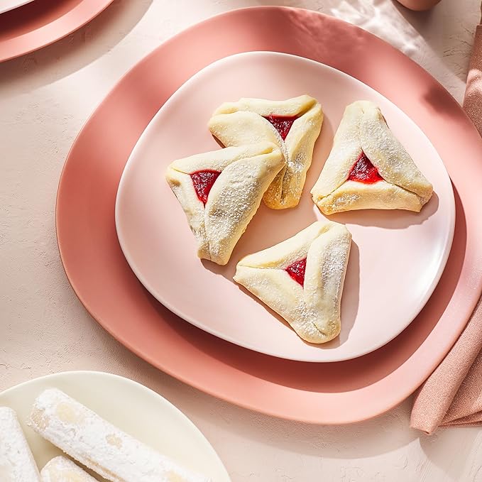 Stone lain Delilah Salad Plate 6-Piece Dish Set, Porcelain, Blush, 6 Salad Plates