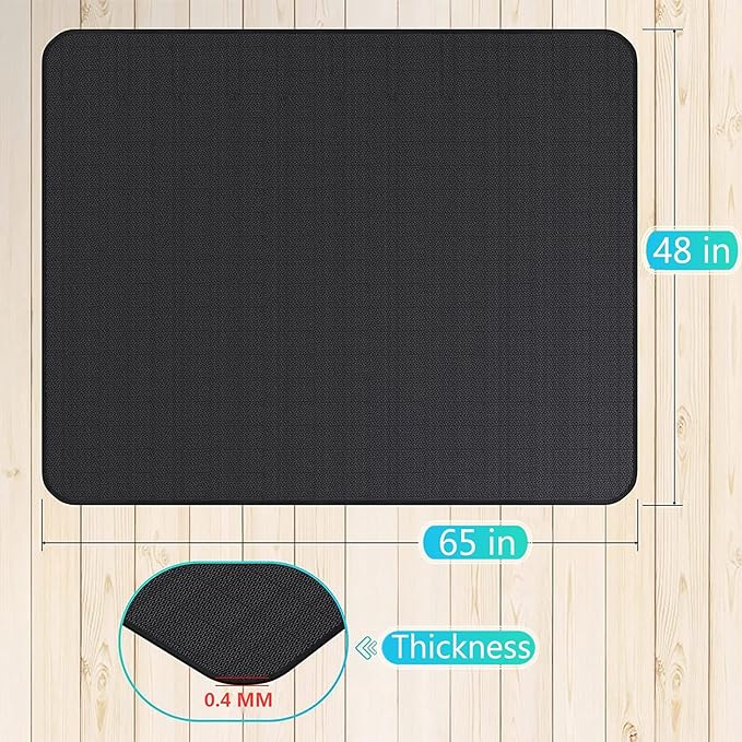 UBeesize Large 65 x 48 inches Under Grill Mat for Outdoor Grill,Double-Sided Fireproof Grill Pad for Fire Pit,Indoor Fireplace Mat Fire Pit Mat,Oil-Proof Waterproof BBQ Protector for Decks and Patios