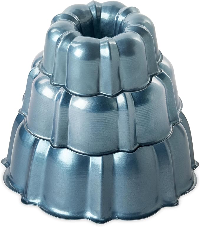 Nordic Ware Formed Bundt, Tiered 3-Piece Set, Twilight Blue