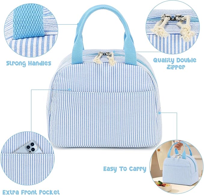 Bluboon Lunch Box for Women Cute Lunch Bag Reusable Insulated Lunch Bags Large Capacity Lunchbox Cooler for Work Picnic or Travel