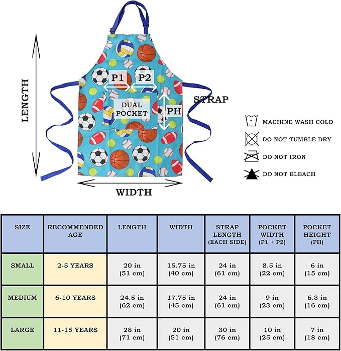 Kids Apron - cooking, gardening, artist, painting, cleaning, baking, pottery, chef, kitchen - gift boys, girls