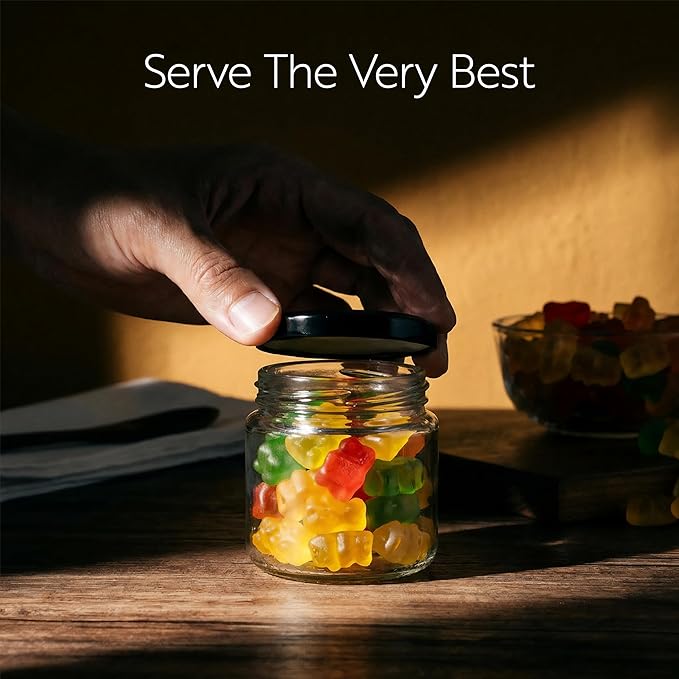 Restaurantware 100 Pack Of Glass Jars, 6 Oz Durable Glass Jars With Lids, Small Mason Jar For Food Reusable Hot And Cold Friendly, For Restaurants And Kitchens, Clear Storage Jar