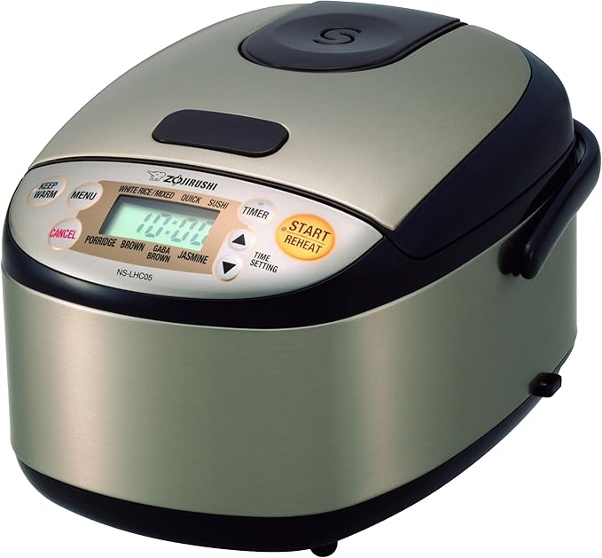 Zojirushi NS-LHC05 Micom Rice Cooker & Warmer, Stainless Dark Brown, 3 Cups Uncooked