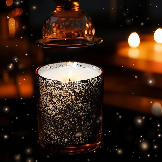 Thick Candle Jars for Making Candles 12 Pcs, 7 OZ Empty Jars with Wood Lids for Candle Making, Sample Container, Rose Pink