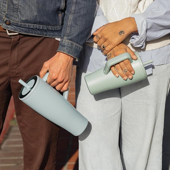 BrüMate Era 40 oz Tumbler with Handle and Straw | 100% Leakproof Insulated Water Bottle Tumbler with Lid and Flexible SoftSip Straw | Made of Stainless Steel | Cup Holder Friendly | 40oz (Dark Aura)