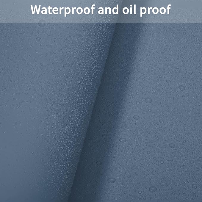 Leather Table Cover,1.8mm Thick,35.4x70.9 Inch,Table Protector for Dining Room Table,Dining Table Cover,Table Cover Protector,Dining Table Pads(Grayish Blue+Dark Green,35.4x70.9)