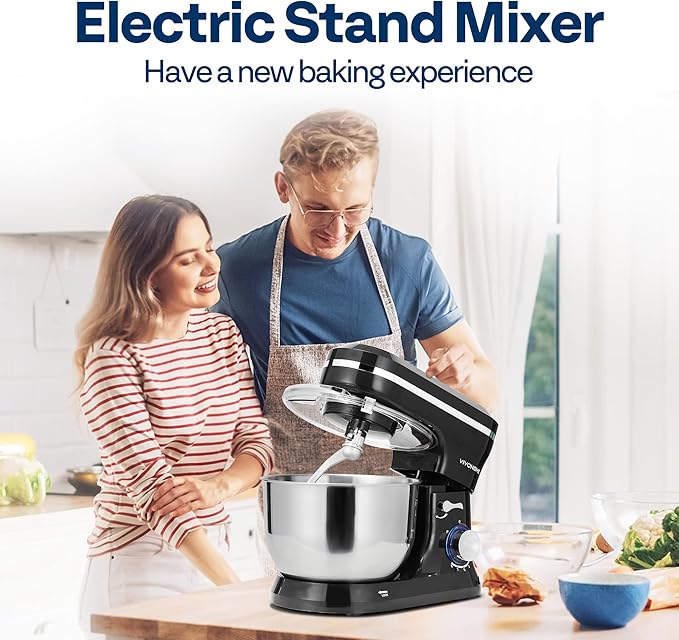 VIVOHOME Electric 4 Blades Ice Crusher Shaver Snow Cone Maker Machine with VIVOHOME 4.75 Quart Stand Mixer, 8 Speed Kitchen Electric Food Mixer