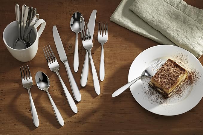 Oneida Mooncrest 20-Piece Flatware Set, Service for 4, Silver (Pack of 3)