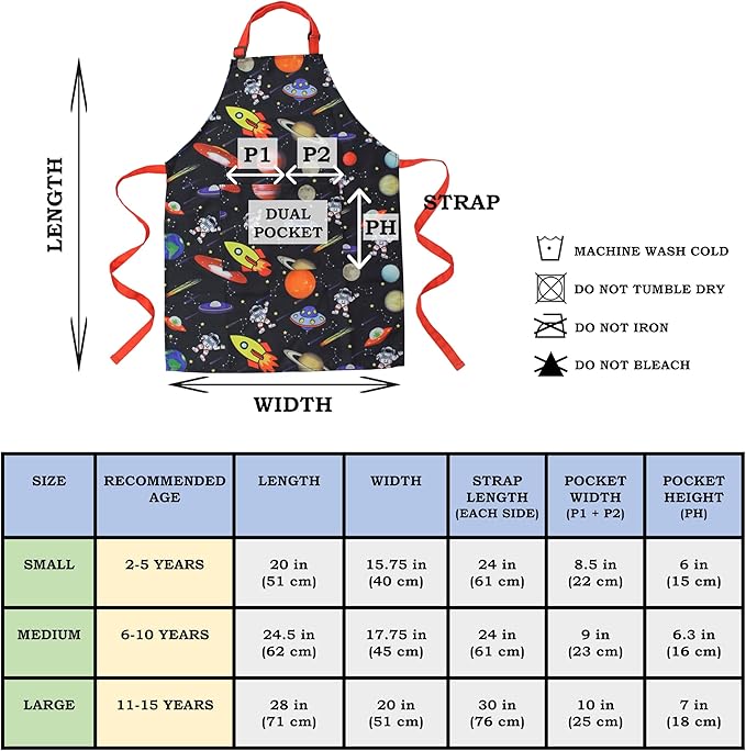Kids Apron - cooking, gardening, artist, painting, cleaning, baking, pottery, chef, kitchen - gift boys, girls