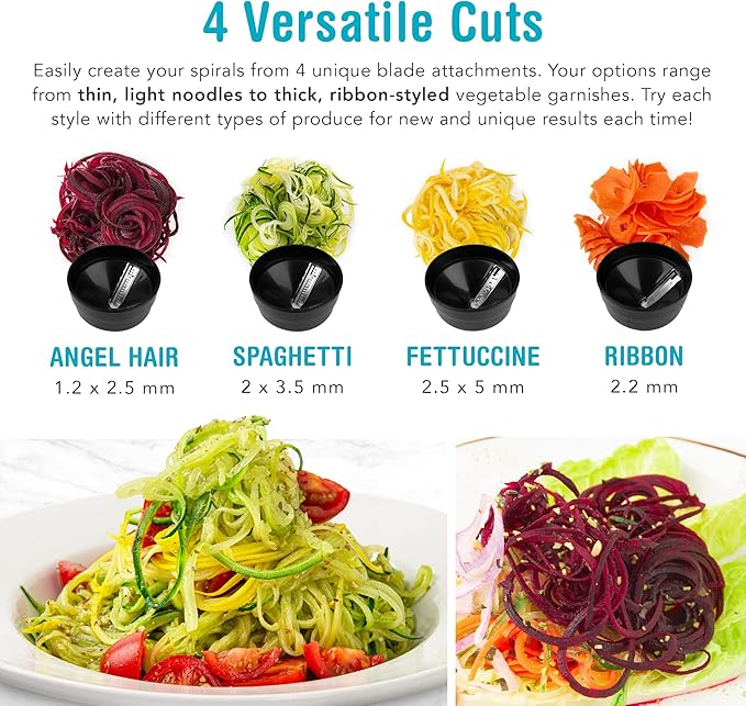 Shine Kitchen Co. SES-100 Electric Vegetable Spiralizer