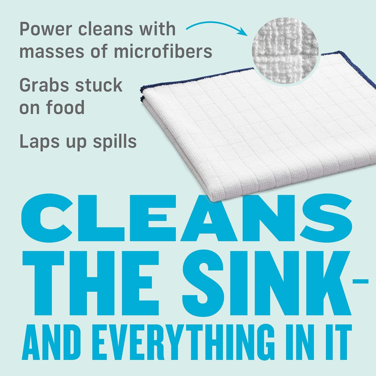 E-Cloth Reusable Paper Towel Replacement Cloth, Premium Microfiber Cleaning Cloths Ideal for Cleaning Up Spills on Countertops, Alternative to Paper Towels, 100 Wash Guarantee, 4 Count