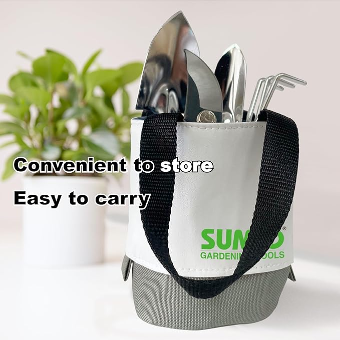 SUMIO Mini Garden Tool kit, Desk Indoor Plant Tool Set, Portable Garden Tool Set, Succulent Tools Kit, Office Planting
