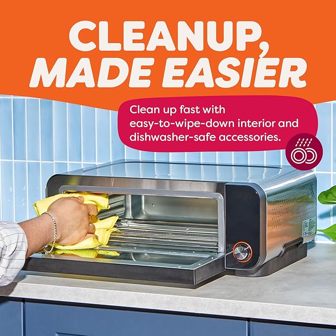Instant Pot No Preheat Required* 6-in-1 Pizza and Toaster Oven with InstantHeat Technology, Fits a 12" Fresh or Frozen Pizza, Bake, Toast, Broil, & Reheat