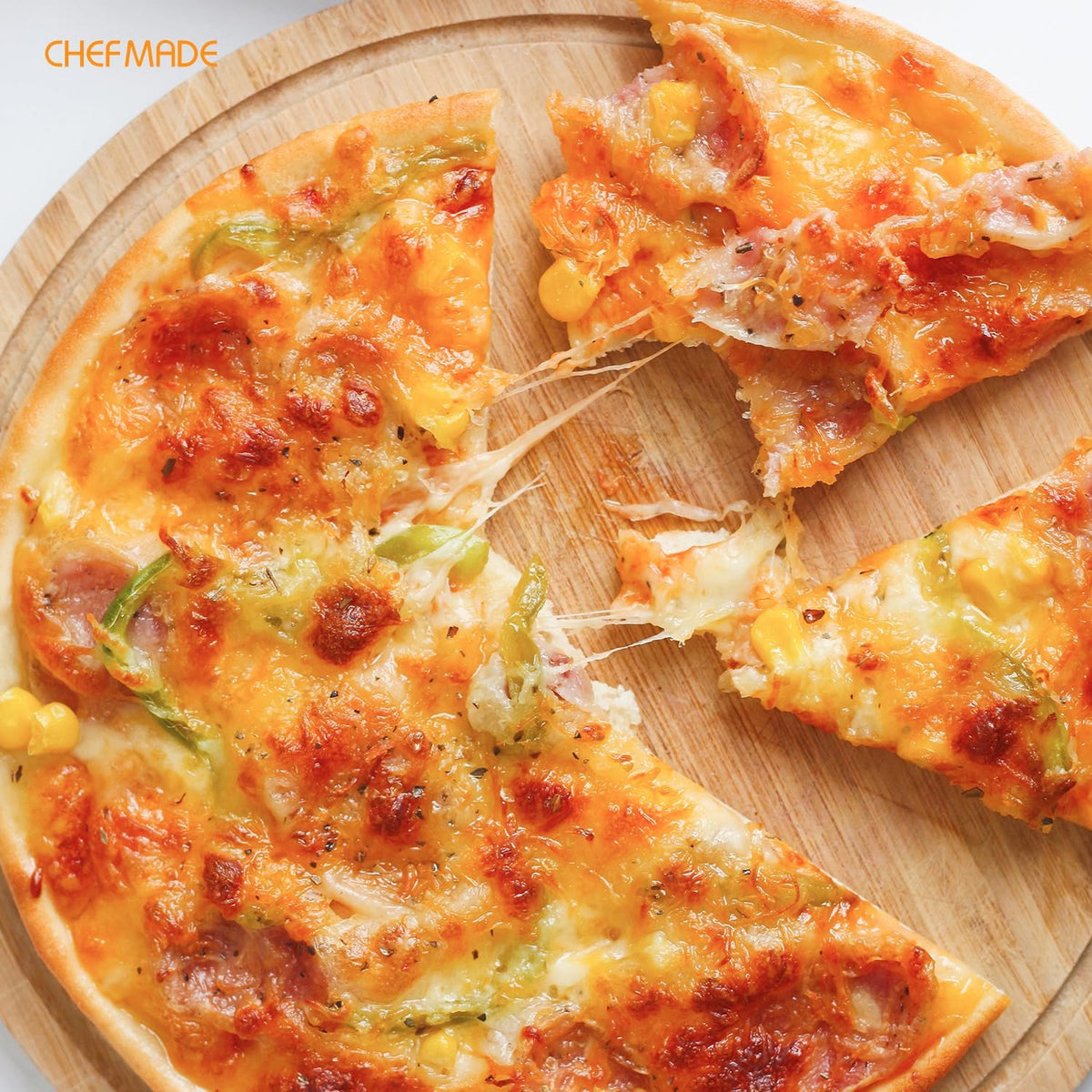 CHEFMADE Round Cake Pan, 10-Inch Non-Stick Pizza Pan and Pie Bakeware for Oven Baking (Green)