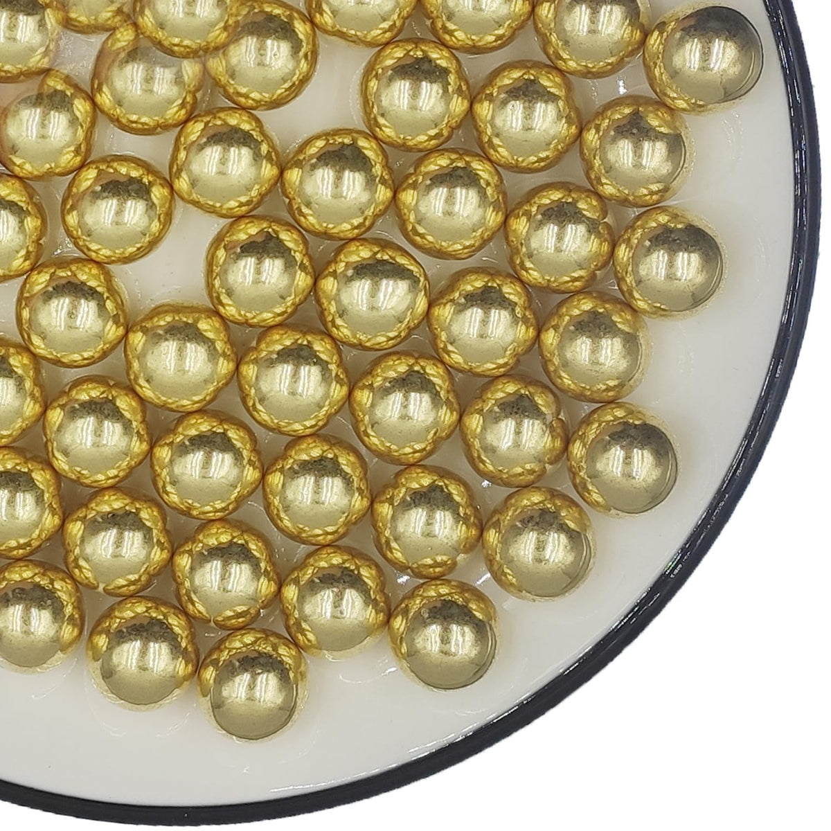Gold Pearl Sugar Sprinkles 3.53 oz, 14mm Candy Pearls Ideal for Baking, Cake and Cupcake Toppers, Cookie Decoration, Ice Cream Topping, Wedding Shower Valentines Halloween Christmas