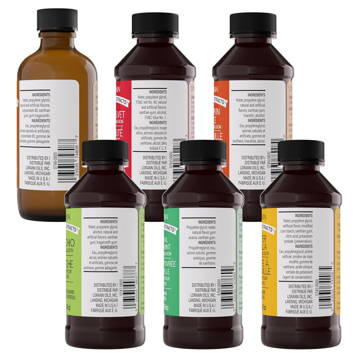LorAnn Oils Holiday Variety Bakery Emulsion: Assortment of Flavors, Perfect for Enhancing Cakes, Cookies & Desserts, Gluten-Free, Keto-Friendly, Essential for Every Kitchen