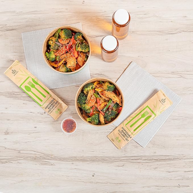 Restaurantware Compostable Paper Food Containers 200 Pack Of 34 oz BPI-Certified Round Kraft Salad Bowls Disposable Grease-Resistant Meal Prep Take Out Containers For Ice Creams, Soups, Snacks